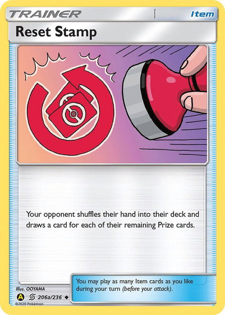 Reset Stamp - 206a/236 trading card from Alternate Art Promos Reset Stamp - 206a/236 - Alternate Art Promos Pokémon trading card