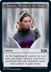 Emblem - Liliana, Waker of the Dead - Core Set 2021 (M21) #18 - Token Magic: The Gathering Trading Card