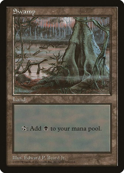 Swamp - Red Pack (Beard, Jr.) trading card from APAC Lands Swamp - Red Pack (Beard, Jr.) - APAC Lands Magic: The Gathering trading card