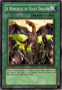 A Wingbeat of Giant Dragon - Legacy of Darkness (LOD) #LOD-044 - Common / Short Print YuGiOh Trading Card