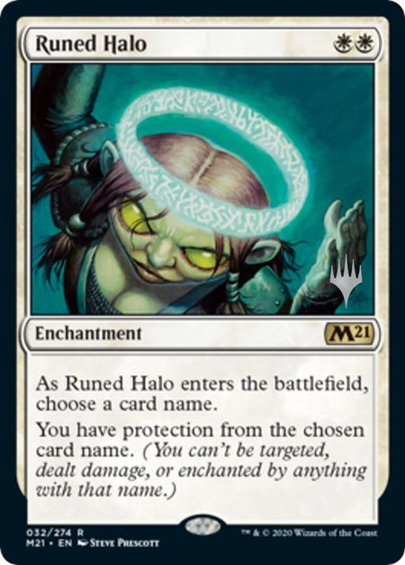 Runed Halo trading card from Promo Pack: Core Set 2021 Runed Halo - Promo Pack: Core Set 2021 Magic: The Gathering trading card
