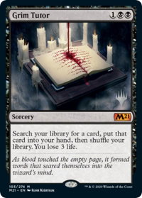 Grim Tutor - Promo Pack: Core Set 2021 (PPM21) #103p - Promo Magic: The Gathering Trading Card