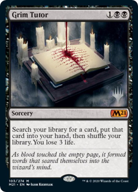 Grim Tutor - Promo Pack: Core Set 2021 Magic: The Gathering trading card