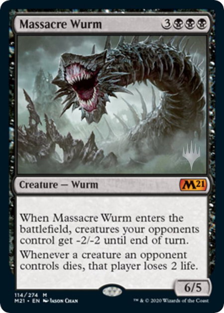 Massacre Wurm trading card from Promo Pack: Core Set 2021 Massacre Wurm - Promo Pack: Core Set 2021 Magic: The Gathering trading card