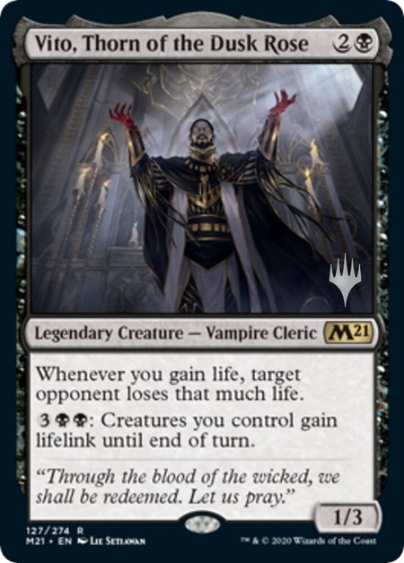 Vito, Thorn of the Dusk Rose - Promo Pack: Core Set 2021 Magic: The Gathering trading card