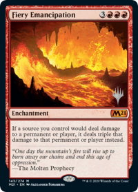 Fiery Emancipation - Promo Pack: Core Set 2021 (PPM21) #143p - Promo Magic: The Gathering Trading Card