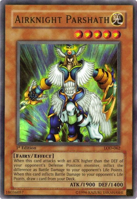 Airknight Parshath - Legacy of Darkness YuGiOh trading card