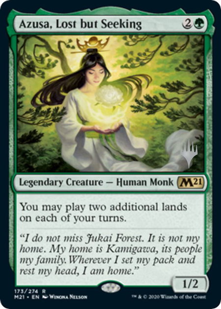 Azusa, Lost but Seeking - Promo Pack: Core Set 2021 Magic: The Gathering trading card
