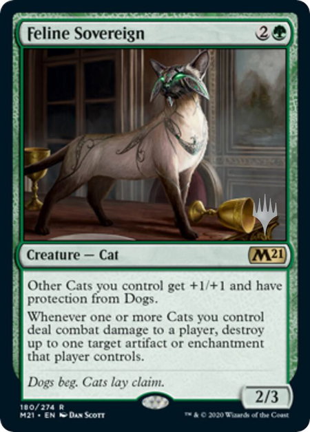 Feline Sovereign - Promo Pack: Core Set 2021 Magic: The Gathering trading card