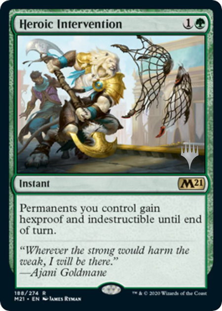 Heroic Intervention - Promo Pack: Core Set 2021 Magic: The Gathering trading card