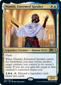 Niambi, Esteemed Speaker - Promo Pack: Core Set 2021 (PPM21) #222p - Promo Magic: The Gathering Trading Card