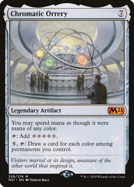 Chromatic Orrery trading card from Promo Pack: Core Set 2021 Chromatic Orrery - Promo Pack: Core Set 2021 Magic: The Gathering trading card
