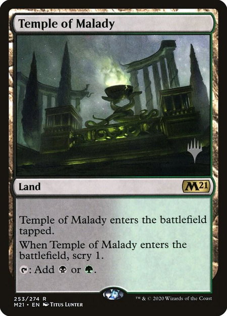 Temple of Malady - Promo Pack: Core Set 2021 Magic: The Gathering trading card