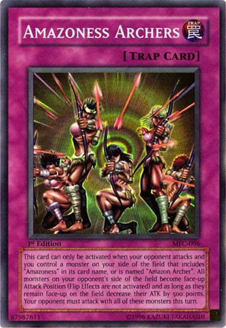 Amazoness Archers - Magician's Force YuGiOh trading card