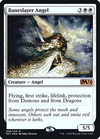 Baneslayer Angel - Prerelease Cards (PRE) #6s - Mythic Magic: The Gathering Trading Card