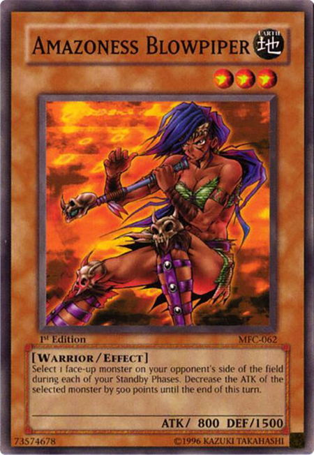 Amazoness Blowpiper - Magician's Force YuGiOh trading card