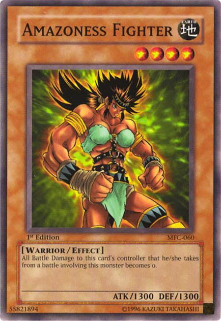 Amazoness Fighter - Magician's Force YuGiOh trading card