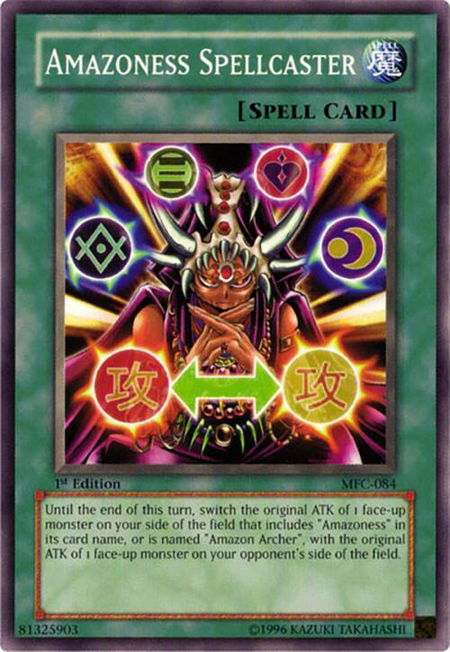 Amazoness Spellcaster - Magician's Force YuGiOh trading card