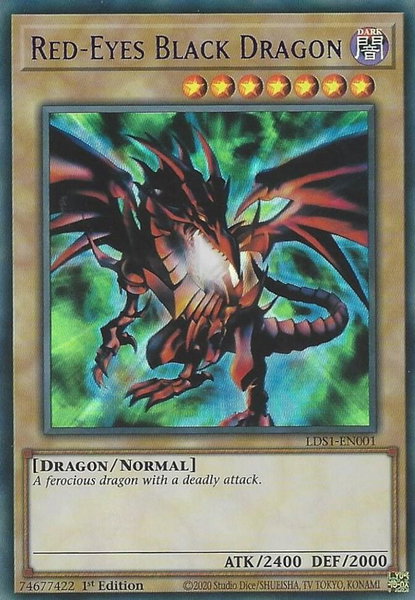Red-Eyes Black Dragon (Purple) trading card from Legendary Duelists: Season 1 Red-Eyes Black Dragon (Purple) - Legendary Duelists: Season 1 YuGiOh trading card