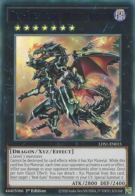 Red-Eyes Flare Metal Dragon (Blue) - Legendary Duelists: Season 1 YuGiOh trading card
