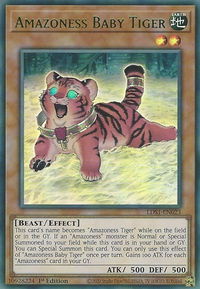 Amazoness Baby Tiger (Green) - Legendary Duelists: Season 1 (LDS1) #LDS1-EN023 - Ultra Rare YuGiOh Trading Card