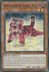 Amazoness Baby Tiger (Purple) - Legendary Duelists: Season 1 (LDS1) #LDS1-EN023 - Ultra Rare YuGiOh Trading Card
