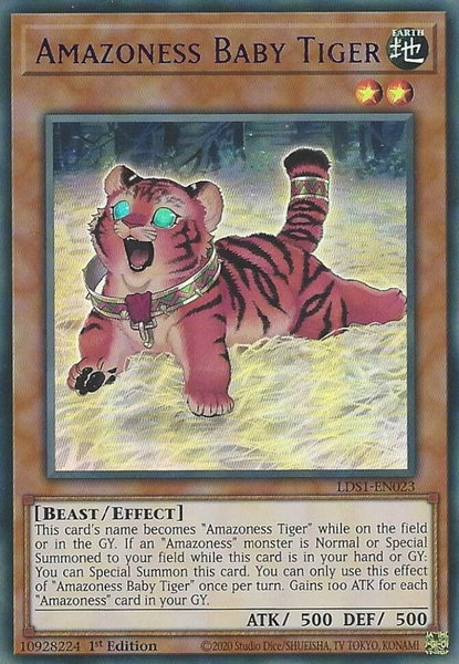 Amazoness Baby Tiger (Purple) trading card from Legendary Duelists: Season 1 Amazoness Baby Tiger (Purple) - Legendary Duelists: Season 1 YuGiOh trading card