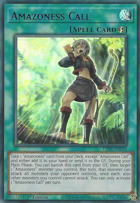 Amazoness Call (Blue) - Legendary Duelists: Season 1 YuGiOh trading card