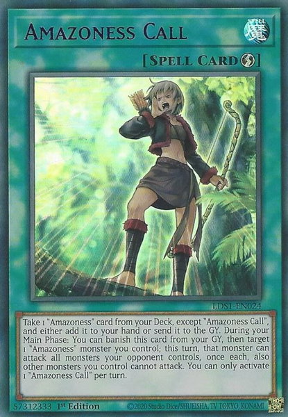 Amazoness Call (Purple) trading card from Legendary Duelists: Season 1 Amazoness Call (Purple) - Legendary Duelists: Season 1 YuGiOh trading card
