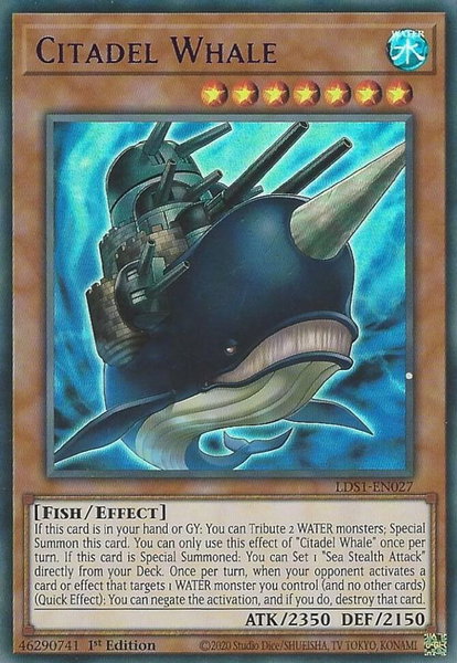 Citadel Whale (Purple) trading card from Legendary Duelists: Season 1 Citadel Whale (Purple) - Legendary Duelists: Season 1 YuGiOh trading card