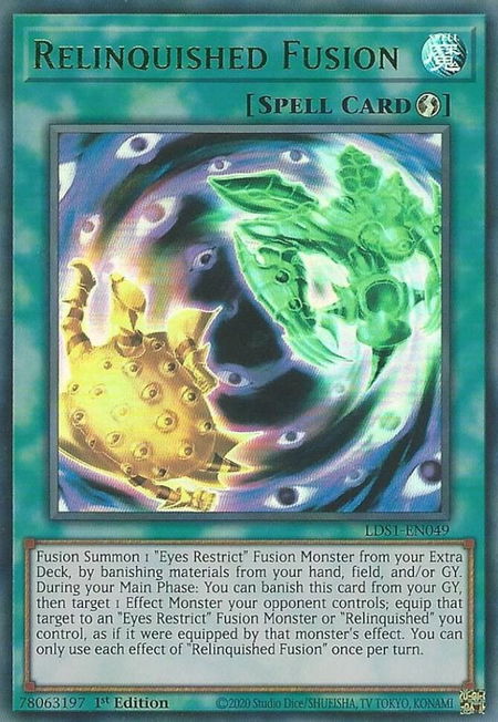 Relinquished Fusion (Green) - Legendary Duelists: Season 1 YuGiOh trading card