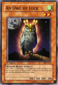 An Owl of Luck - Pharaonic Guardian (PGD) #PGD-073 - Common / Short Print YuGiOh Trading Card
