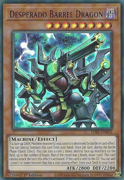 Desperado Barrel Dragon (Purple) trading card from Legendary Duelists: Season 1 Desperado Barrel Dragon (Purple) - Legendary Duelists: Season 1 YuGiOh trading card