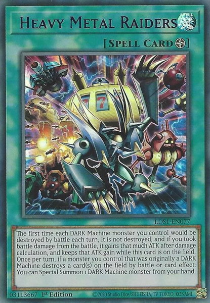 Heavy Metal Raiders (Purple) trading card from Legendary Duelists: Season 1 Heavy Metal Raiders (Purple) - Legendary Duelists: Season 1 YuGiOh trading card