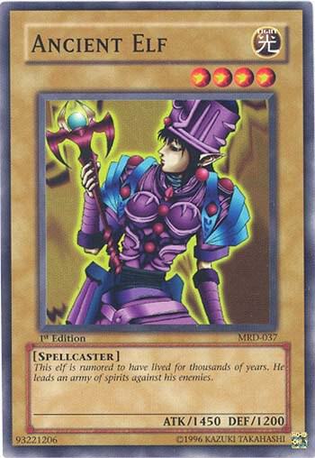 Ancient Elf trading card from Metal Raiders Ancient Elf - Metal Raiders YuGiOh trading card