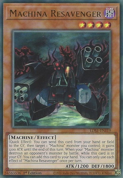 Machina Resavenger trading card from Legendary Duelists: Season 1 Machina Resavenger - Legendary Duelists: Season 1 YuGiOh trading card
