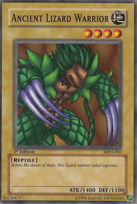 Ancient Lizard Warrior - Metal Raiders YuGiOh trading card
