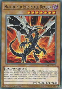 Malefic Red-Eyes Black Dragon - Legendary Duelists: Season 1 (LDS1) #LDS1-EN006 - Common / Short Print YuGiOh Trading Card
