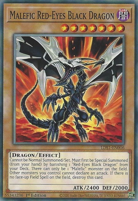 Malefic Red-Eyes Black Dragon - Legendary Duelists: Season 1 YuGiOh trading card