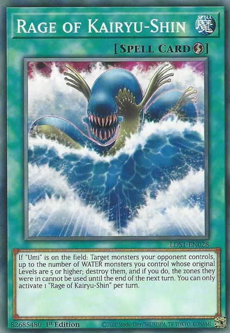 Rage of Kairyu-Shin - Legendary Duelists: Season 1 YuGiOh trading card