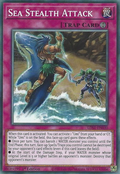 Sea Stealth Attack trading card from Legendary Duelists: Season 1 Sea Stealth Attack - Legendary Duelists: Season 1 YuGiOh trading card