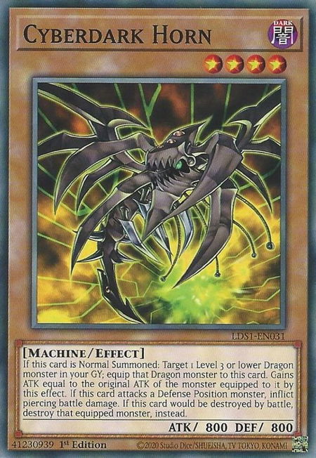Cyberdark Horn - Legendary Duelists: Season 1 YuGiOh trading card