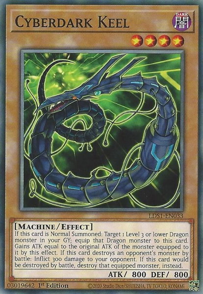 Cyberdark Keel trading card from Legendary Duelists: Season 1 Cyberdark Keel - Legendary Duelists: Season 1 YuGiOh trading card
