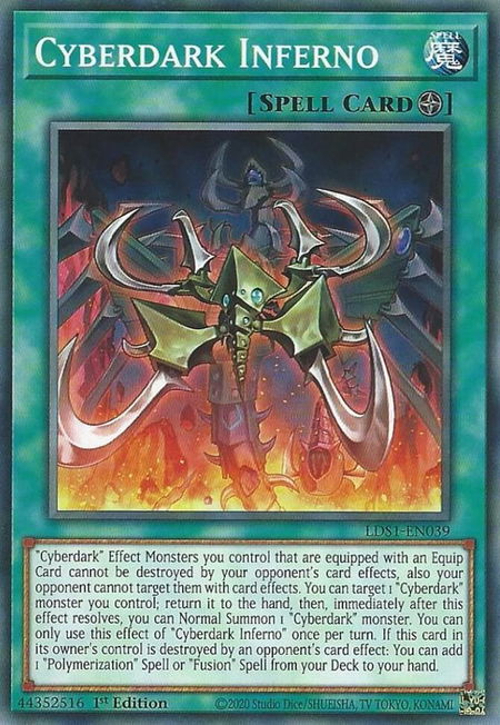 Cyberdark Inferno - Legendary Duelists: Season 1 YuGiOh trading card