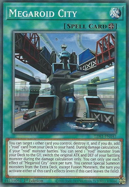 Megaroid City trading card from Legendary Duelists: Season 1 Megaroid City - Legendary Duelists: Season 1 YuGiOh trading card