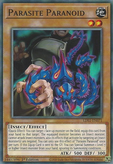 Parasite Paranoid - Legendary Duelists: Season 1 YuGiOh trading card