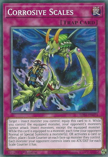Corrosive Scales trading card from Legendary Duelists: Season 1 Corrosive Scales - Legendary Duelists: Season 1 YuGiOh trading card