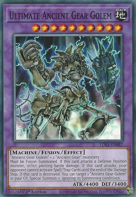 Ultimate Ancient Gear Golem - Legendary Duelists: Season 1 YuGiOh trading card