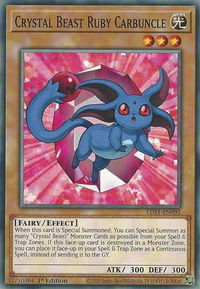 Crystal Beast Ruby Carbuncle - Legendary Duelists: Season 1 (LDS1) #LDS1-EN092 - Common / Short Print YuGiOh Trading Card