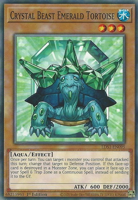 Crystal Beast Emerald Tortoise - Legendary Duelists: Season 1 YuGiOh trading card